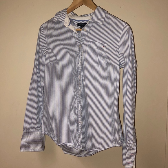 Tommy Hilfiger Tops - Tommy Hilfiger Classic Cotton Stripe Button Down